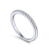 Gabriel & Co. 14k White Gold Contemporary Diamond Wedding Band - WB14658R2W44JJ photo 3