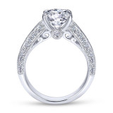 Gabriel & Co. 14k White Gold Victorian Straight Engagement Ring - ER8747W44JJ photo 2