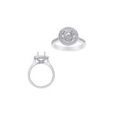 Roman & Jules 14k White Gold Halo Engagement Ring - KR1219W photo 2