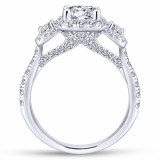 Gabriel & Co. 14k White Gold Entwined Halo Engagement Ring - ER12810R4W44JJ photo 2