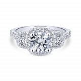 Gabriel & Co. 14k White Gold Entwined Halo Engagement Ring - ER12810R4W44JJ photo