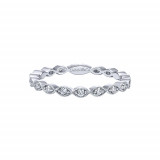 Gabriel & Co. 14k White Gold Diamond Stackable Ladies' Ring photo