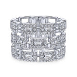 Gabriel & Co. 14k White Gold Lusso Diamond Ring - LR51551W44JJ photo