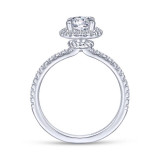 Gabriel & Co. 14k White Gold Contemporary Halo Engagement Ring - ER14664R3W44JJ photo 2