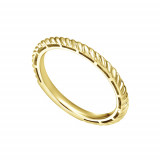 Gabriel & Co. 14k Yellow Gold Twisted Rope Stackable Ring photo 3