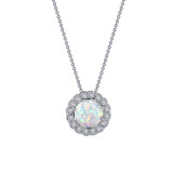 Lafonn Classic Halo Pendant Necklace - P0205OPP18 photo