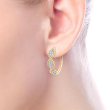 Gabriel & Co. 14k Yellow Gold Hampton Diamond Hoop Earrings - EG13651Y45JJ photo 2