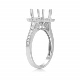 Roman & Jules 14k White Gold Single Halo Engagement Ring - ur2002-1 photo 2