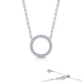 Lafonn 1.15 CTW Open Circle Necklace - N0190CLP20 photo