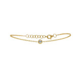 Shy Creation 14k Yellow Gold Diamond Bezel Bracelet - SC55008391 photo