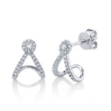 Shy Creation 14k White Gold Diamond Earrings - SC55005454 photo
