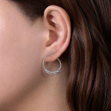 Gabriel & Co. 14k White Gold Kaslique Diamond Hoop Earrings - EG13447W45JJ photo 2