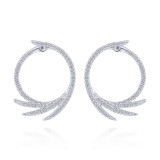 Gabriel & Co. 14k White Gold Kaslique Diamond Hoop Earrings - EG13447W45JJ photo 3