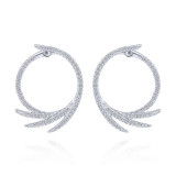 Gabriel & Co. 14k White Gold Kaslique Diamond Hoop Earrings - EG13447W45JJ photo 3