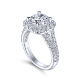 Gabriel & Co. 14k White Gold Contemporary Halo Engagement Ring - ER10252R8W44JJ photo 3