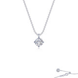 Lafonn Platinum Solitaire Necklace - N0264CLP20 photo