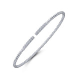 Gabriel & Co. 14k White Gold Bujukan Diamond Bangle Bracelet - BG4218-65W45JJ photo 2