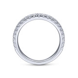 Gabriel & Co. 14k White Gold Contemporary Anniversary Wedding Band - WB13904R8W44JJ photo 2