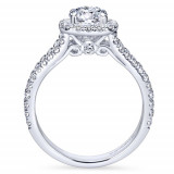 Gabriel & Co. 14k White Gold Contemporary Halo Engagement Ring - ER8605W44JJ photo 2