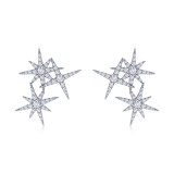 Lafonn Platinum Star Cluster Stud Earrings - E0516CLP00 photo