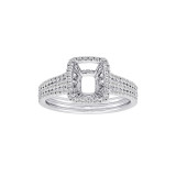 Roman & Jules 14k White Gold Halo Engagement Ring - KR2121W photo 3