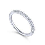 Gabriel & Co. 14k White Gold Contemporary Anniversary Wedding Band - WB13903R4W44JJ photo 3