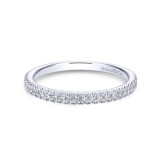 Gabriel & Co. 14k White Gold Contemporary Anniversary Wedding Band - WB13903R4W44JJ photo