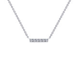 Lafonn 0.09 CTW Dainty Bar Necklace - N0096CLP18 photo