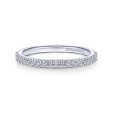 Gabriel & Co. 14k White Gold Contemporary Anniversary Wedding Band - WB14508R4W44JJ photo