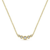 Gabriel & Co. 14k Yellow Gold Lusso Diamond Bar Necklace - NK5424Y45JJ photo