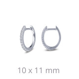 Lafonn Dainty Oval Huggie Hoop Earrings - E0345CLP00 photo