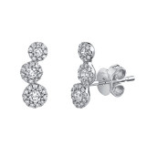 Shy Creation 14k White Gold Diamond Stud Earrings - SC55005436V2 photo