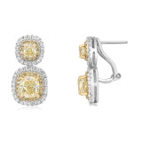 Roman & Jules Two Tone 18k Gold Drop Earrings - KE3679WY-18K photo 4