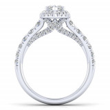 Gabriel & Co. 14k White Gold Entwined Halo Engagement Ring - ER12765M4W44JJ photo 2