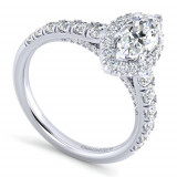 Gabriel & Co. 14k White Gold Entwined Halo Engagement Ring - ER12765M4W44JJ photo 3