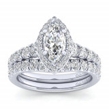Gabriel & Co. 14k White Gold Entwined Halo Engagement Ring - ER12765M4W44JJ photo 4