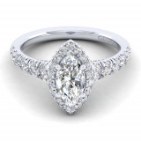 Gabriel & Co. 14k White Gold Entwined Halo Engagement Ring - ER12765M4W44JJ photo