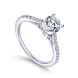 Gabriel & Co. 14k White Gold Contemporary Straight Engagement Ring - ER8060W44JJ photo 3