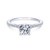 Gabriel & Co. 14k White Gold Contemporary Straight Engagement Ring - ER8060W44JJ photo