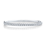 Shy Creation 14k White Gold Bangle Bracelet - SC22005524ZS photo