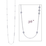 Lafonn 6.48 CTW Station Necklace - N0083CLP36 photo