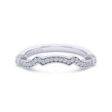 Gabriel & Co. 14K White Gold Victorian Curved Wedding Band - WB14304W44JJ photo