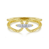 Gabriel & Co. 14k Yellow Gold Hampton Diamond Ring - LR51449Y45JJ photo