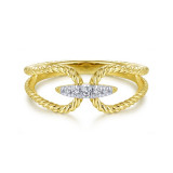 Gabriel & Co. 14k Yellow Gold Hampton Diamond Ring - LR51449Y45JJ photo