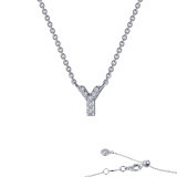 Lafonn Letter Y Pendant Necklace - 9N105CLP20 photo