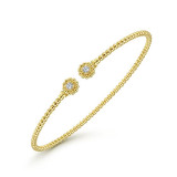 Gabriel & Co. 14k Yellow Gold Bujukan Diamond Bangle Bracelet - BG4257-65Y45JJ photo 2
