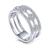 Gabriel & Co. 14k White Gold Lusso Diamond Ring - LR51555W45JJ photo 3