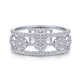 Gabriel & Co. 14k White Gold Lusso Diamond Ring - LR51555W45JJ photo