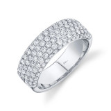 Shy Creation 14k White Gold Diamond Womens Pave Band - SC28023446 photo