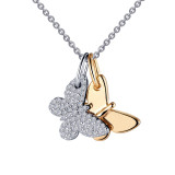Lafonn Butterfly Shadow Charm Necklace - P0238CLT20 photo